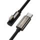 Legendary hårdført gamer USB-C til Lightning kabel m vinkel - 2m - Sort