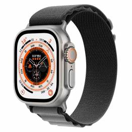  Apple Watch Ultra nylon Loop rem - Sort/Grå