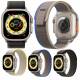 Nylon Loop rem til Apple Watch Ultra samt Watch 44/45mm - Grå/Blå