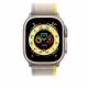 Nylon Loop rem til Apple Watch Ultra samt Watch 44/45mm - Beige/Gul
