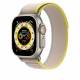 Nylon Loop rem til Apple Watch Ultra samt Watch 44/45mm - Beige/Gul