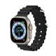 Ocean silikone rem til Apple Watch Ultra samt Watch 44/45mm - Sort