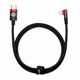Baseus MVP hårdført USB-C til Lightning kabel m vinkel - 1m - Rød