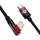 Baseus MVP 2 hårdført USB-C til Lightning kabel m vinkel - 1m - Rød