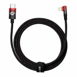 Baseus MVP hårdført USB-C til Lightning kabel m vinkel - 2m - Rød