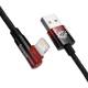 Baseus MVP hårdført USB til Lightning kabel m vinkel - 1m - Rød