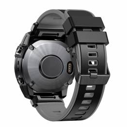 OEM Silikone rem til Garmin Fenix 7 - 22mm Sort/GrÃ¥