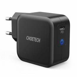 Choetech GaN 60W USB-C PD kompakt hurtig oplader inkl 1,8m USB-C kabel