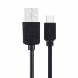 Billede af Haweel hårdført USB til Micro USB kabel i sort eller hvid, Farve Sort