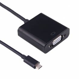  USB-C til VGA adapter i sort