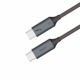 Sinox iMedia USB-C 4.0 100W kabel med Thunderbolt 3 - 1m Sort