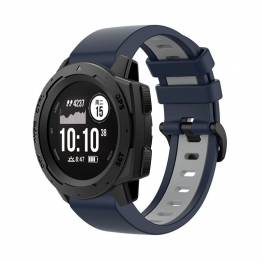 OEM Silikone rem til Garmin Fenix 5/6/7, Forerunner, Instinct mv - BlÃ¥/grÃ¥