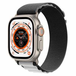  Apple Watch Ultra nylon Loop rem - Sort/Lys grå