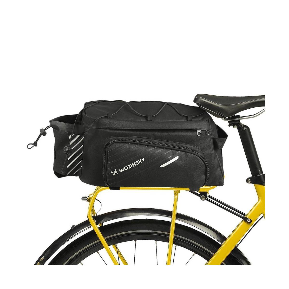 Cykeltaske til bagagebærer siderum, regncover og bærerem - 9l