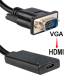 VGA til HDMI adapter med USB til strøm og lyd - 1080p