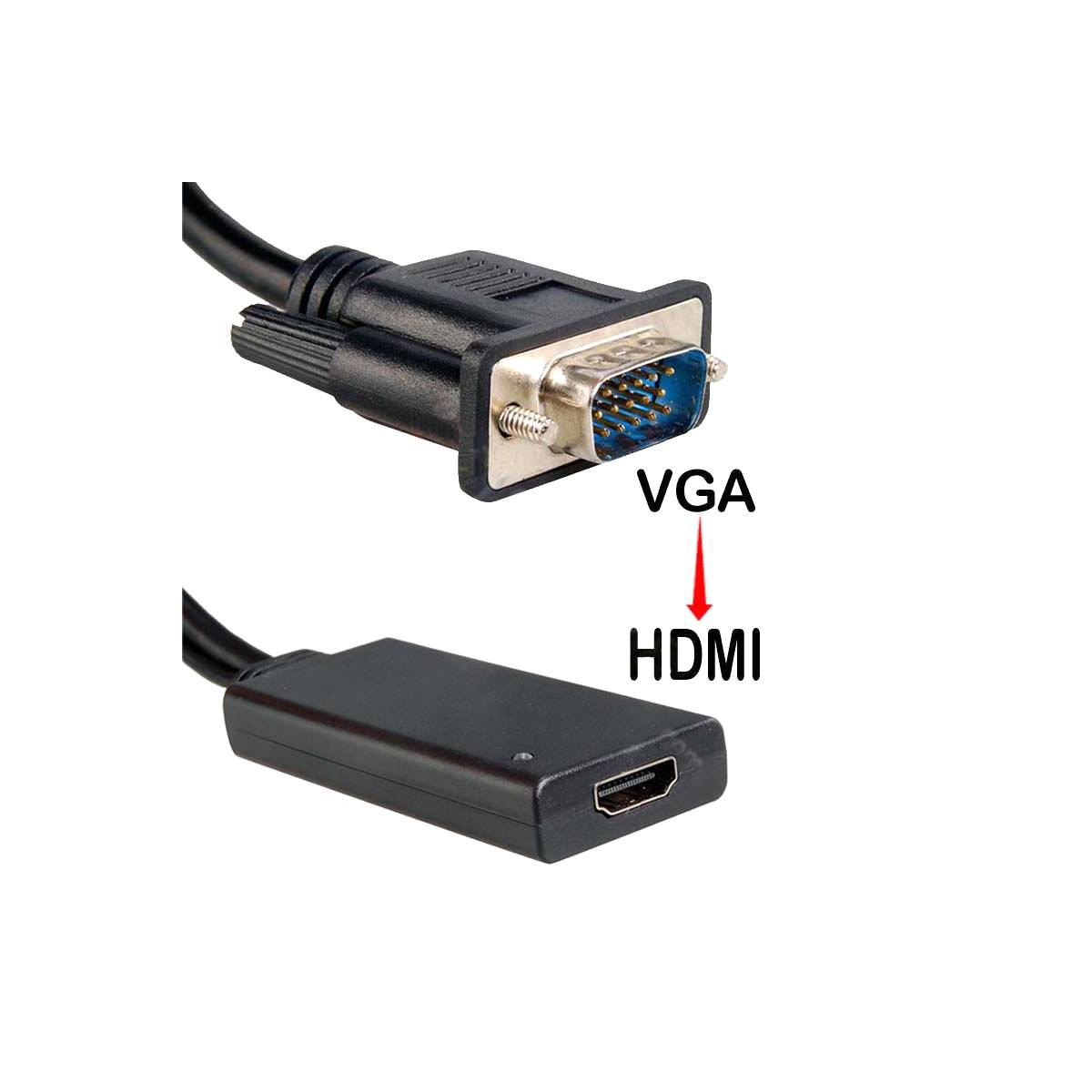 Afhængig Pasture smog VGA til HDMI adapter med USB til strøm og lyd - 1080p