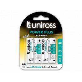 Billede af Uniross alkaline AA batterier - 4 stk