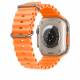 Ocean silikone rem til Apple Watch Ultra samt Watch 44/45mm - Orange