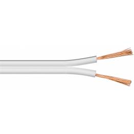 GooBay højttaler kabel 2x 0.75 mm² - 10m - Hvid