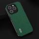 ABEEL iPhone 15 Pro cover - Litchi læder tekstur - Grøn