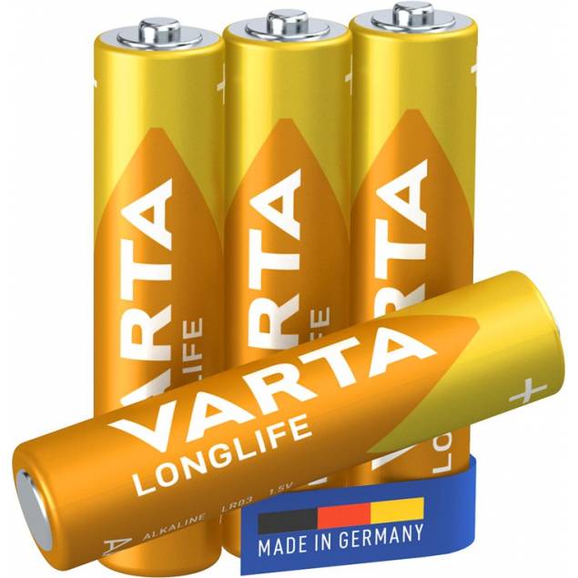 Varta Longlife alkaline AAA batterier - 4 stk