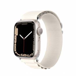 Se DUX DUCIS Apple Watch nylon Loop rem 38/40/41mm - Starlight hvid hos Mackabler.dk