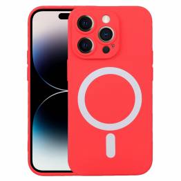 iPhone 15 Pro MagSafe silikone cover - Rød