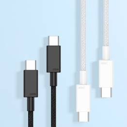  Vævet USB-C kabel 100W PD opladningskabel - Sort - 0,5m