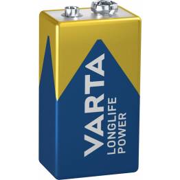 Se Varta Longlife alkaline 9V batteri - 1 stk hos Mackabler.dk