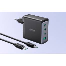  Joyroom GaN 4-port USB-C/USB 100W PD Mac oplader med 1,2m USB-C kabel
