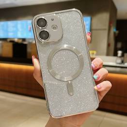  iPhone 11 MagSafe Glitter cover - Sølv