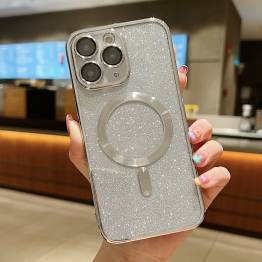  iPhone 11 Pro MagSafe Glitter cover - Sølv
