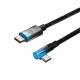 Baseus MVP hårdført USB-C til USB-C kabel med vinkel - 2m - Blå