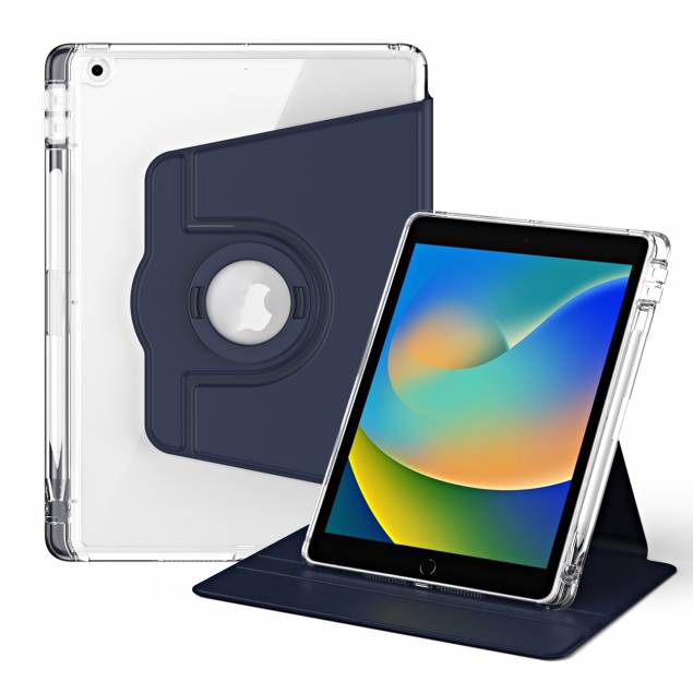 Rotérbart iPad 10,2" 7/8/9 2019-21 cover med Pencil rum - Mørkeblå