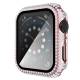 Apple Watch 1/2/3 38mm cover og panserglas m rhinsten - Pink