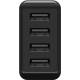 GooBay 4 ports USB oplader 30W - Sort