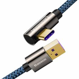  Legendary hårdført gamer USB til USB-C kabel m vinkel - 2m - Blå