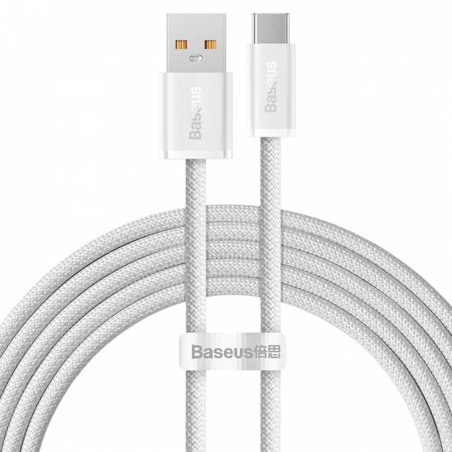 Baseus Dynamic Series vævet USB til USB-C kabel - 2m - Hvid