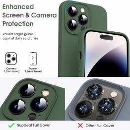  Silikone iPhone 12 Pro cover med mikrofiber foring - Grøn