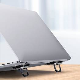  Selvklæbende og foldbare MacBook standere - 2 stk - Sort