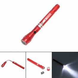 Teleskopisk lommelygte og pick-up tool til reparation og geocaching - Rød