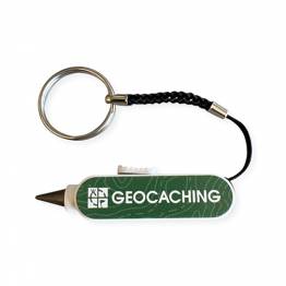 Geocaching udtrækkelig evigheds-blyant med nøglering