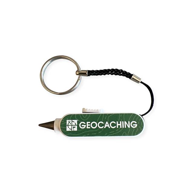 Geocaching udtrækkelig evigheds-blyant med nøglering