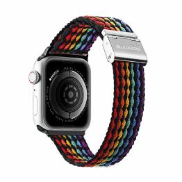  Justerbar flettet Apple Watch rem 38/40/41 mm - Mørk multifarvet