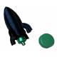 Raket geocache beholder med gevind og hul til ophæng - 9cm - 3D printet