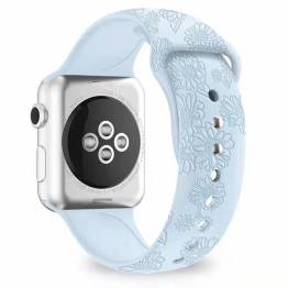 Billede af Apple Watch rem i silikone med solsikker 42/44/45/49mm - Himmelblå