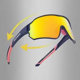  RockBros polariseret cykelbrille med etui - Sort/Gul