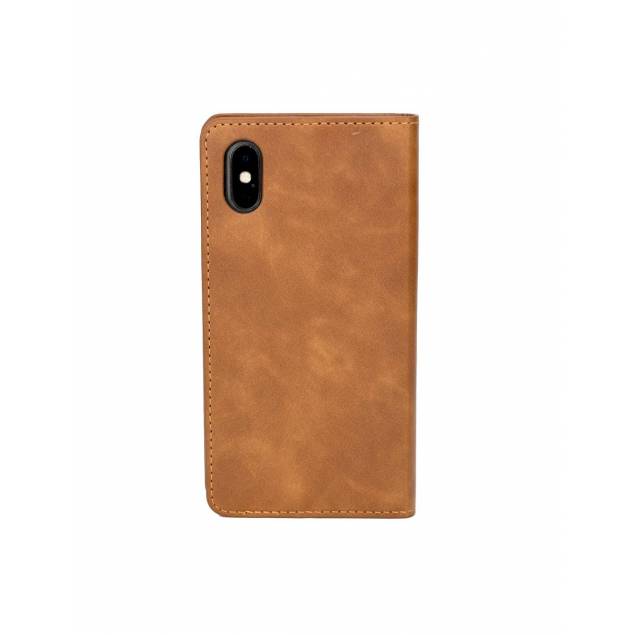 iPhone X / XS cover med kortholder - Brun