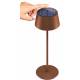 Genopladelig, vandtæt og soldrevet bordlampe m touch control - Bronze