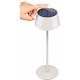 Genopladelig, vandtæt og soldrevet bordlampe m touch control - Hvid